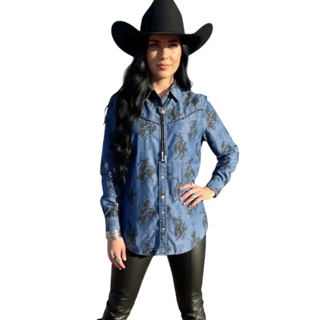 Women’s Cactus Rose Denim Top