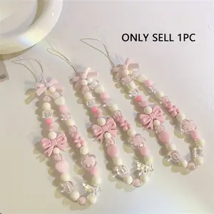 Fashion Y2K Bear Lanyard Phone Strap with Bowknot and Star Flower Design, Suitable for Phone and Camera Accessories Phone Accessory