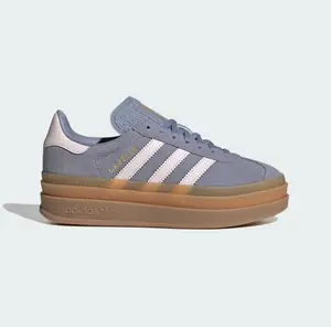 Adidas Gazelle Bold J Silver Violet / Almost Pink / Gum Youth / Women's Casual Shoe JQ1297