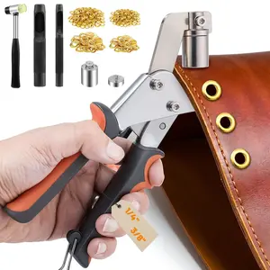 Grommet Tool Kit, 1/4 Inch(6mm), 3/8 Inch (10mm) Grommets Heavy Duty Grommet Kit 500 Metal Eyelets and Grommets in  Grommet Eyelet Pliers Kit Eyelet Tool for Fabric, Leather, Belt, Shoes, Clothes