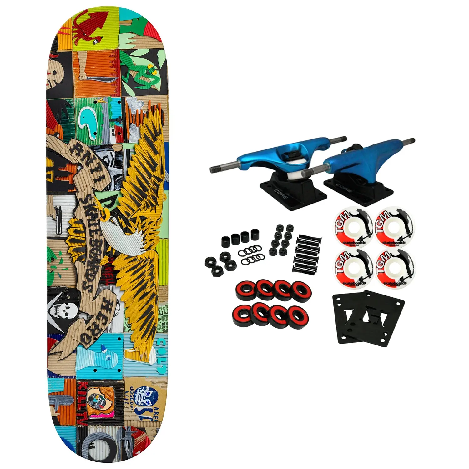 Anti Hero Skateboard Complete Kenji Goto Eagle Multi 8.5" x 32.18"