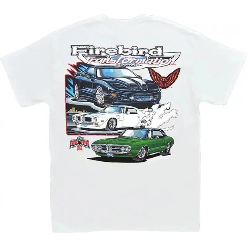 Pontiac Firebird Trans Am Transformation T-Shirt: Royal T/A Hurst Formula| Retro Car Lover Gift| Vintage Apparel for Men & Women| Medium Size| Made in USA