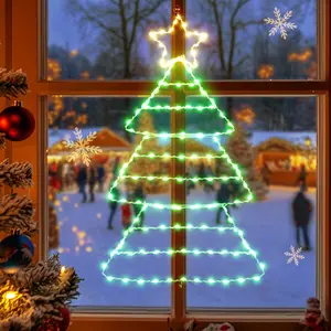 Christmas Window Lights, Battery Powered Christmas Tree Lights for Indoor Outdoor Décor Ornaments christmas tree Decor Decoration