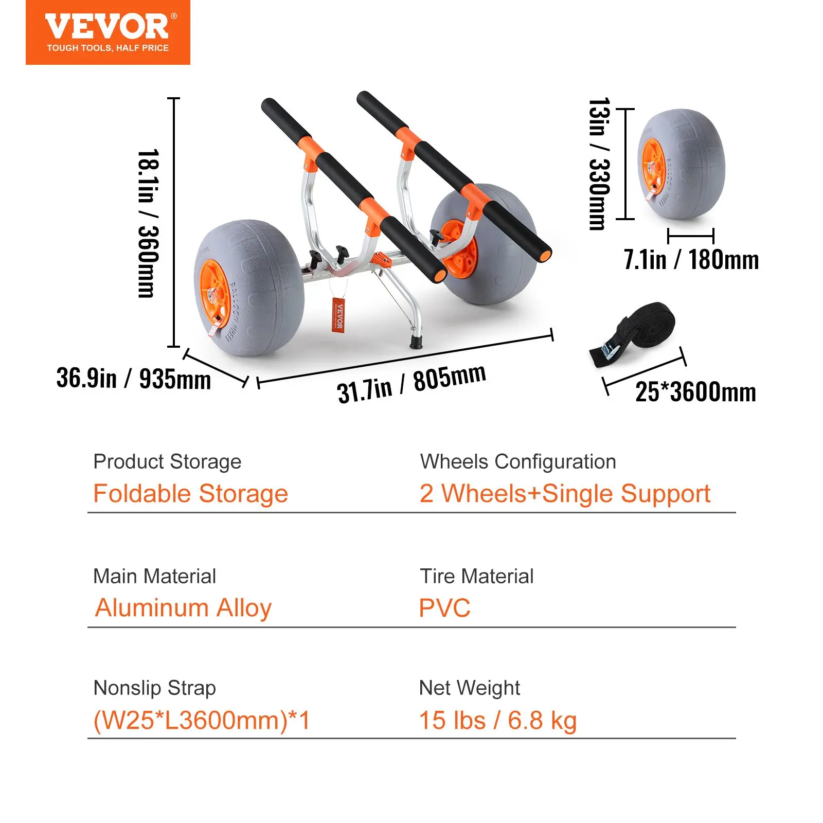 330 lbs - Pneumatic Wheel
