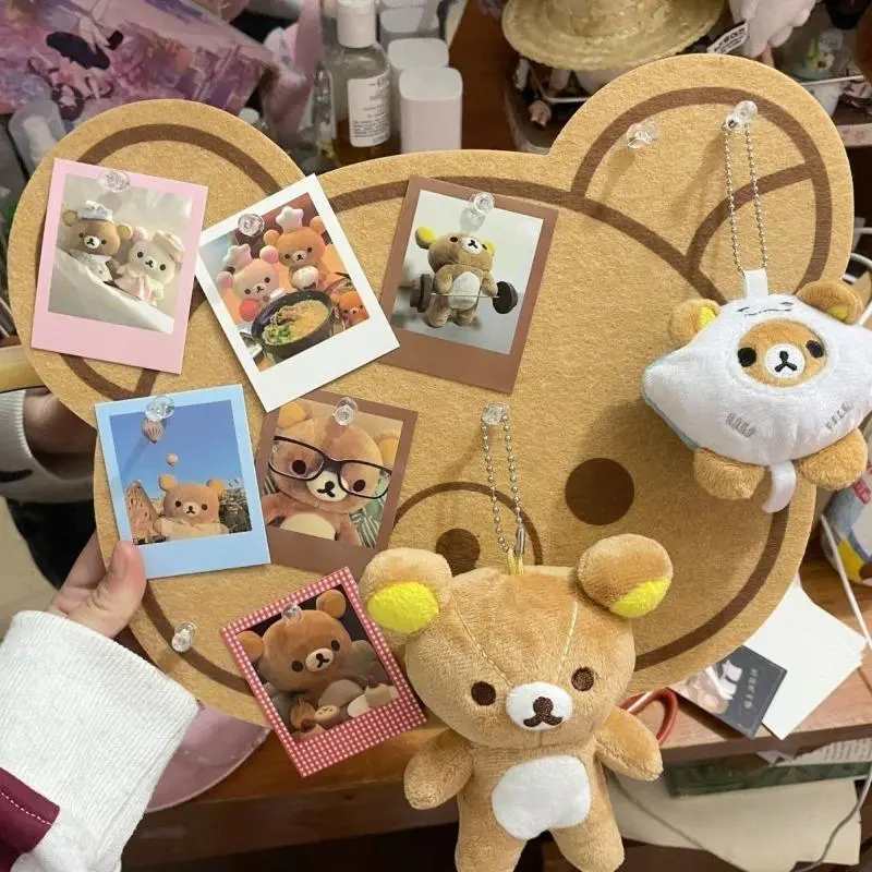 Rilakkuma No-drill Felt Board Cartoon Non-slip Bedroom Thickened Bear Wall Sticker Message Board Commemorative Photo Wall Gifts