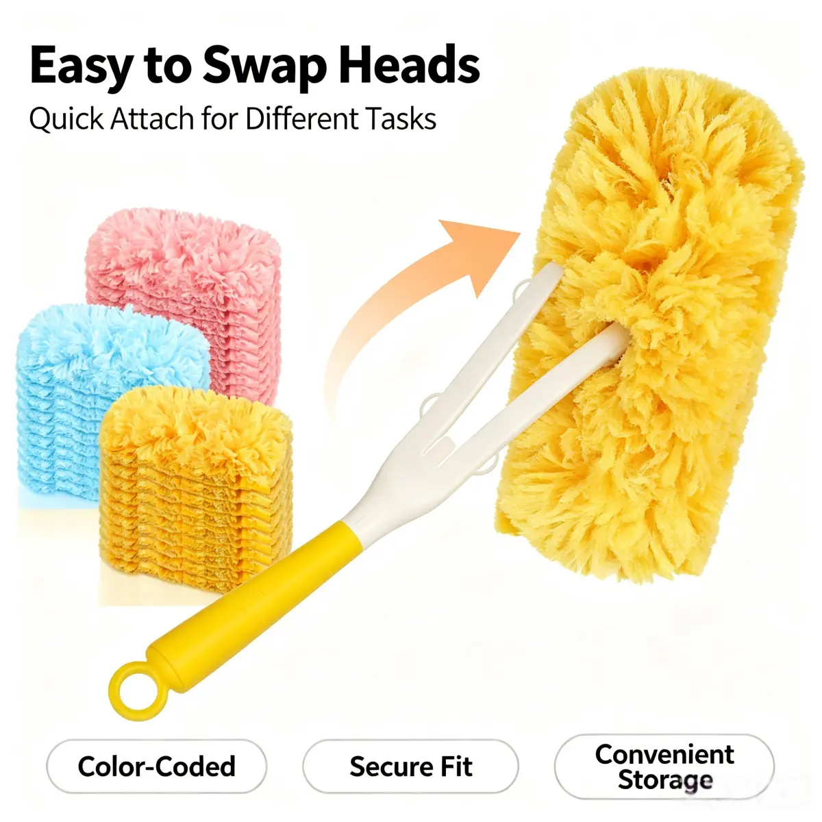 Double sided 360 ° electrostatic precipitator for cleaning dust spider web cleaning disposable feather duster roof and desktop