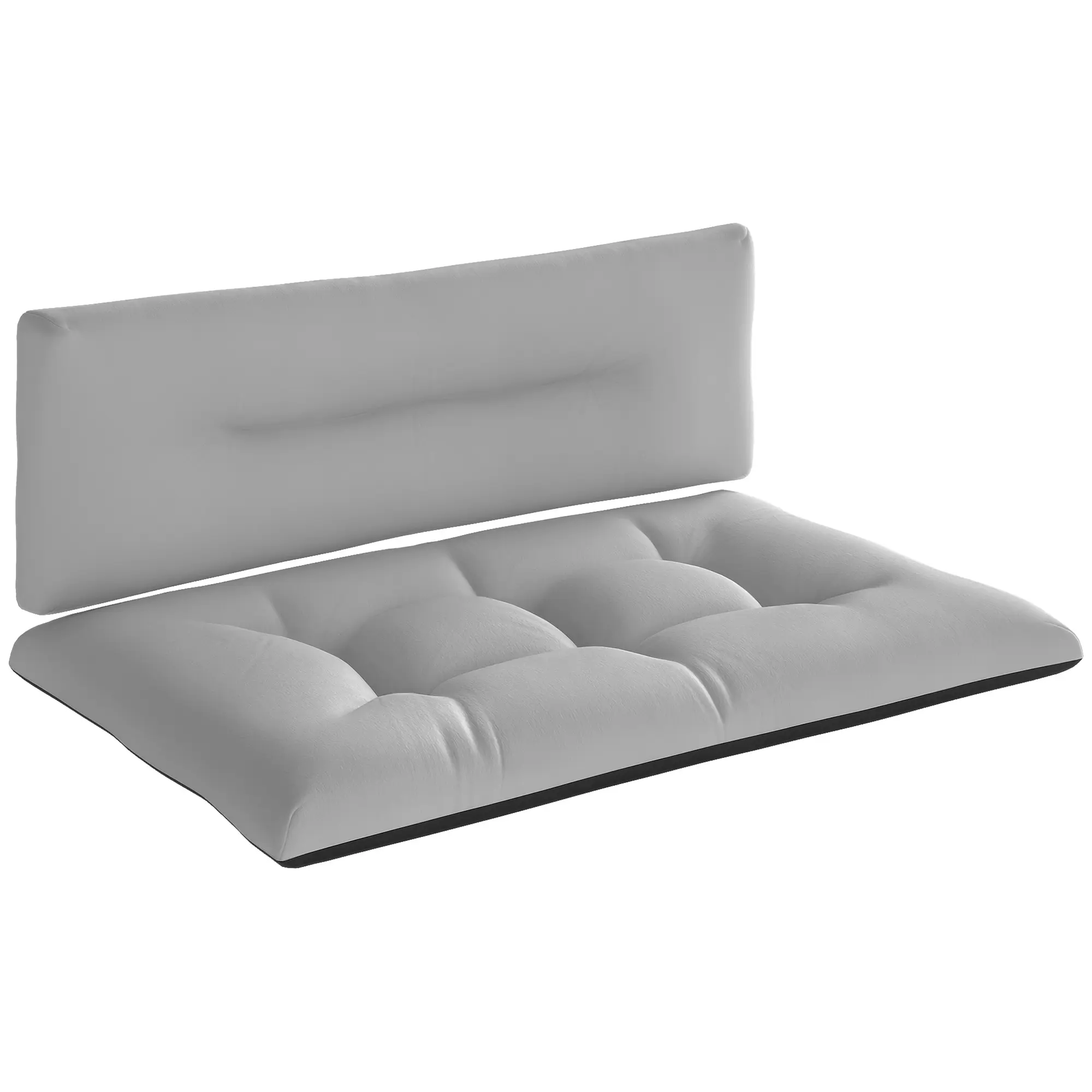2-Piece Outdoor Replacement Pallet Sofa Cushions - 3.9" Thick Tufted, 180gsm Polyester, Splash & Fade Resistant, Soft PP Filling Anti-Deformation, All-Weather Outdoor Pads & Cushions for 2-Seater Garden Patio Furniture, Fade Resistant Outdoor Pads & Cushi