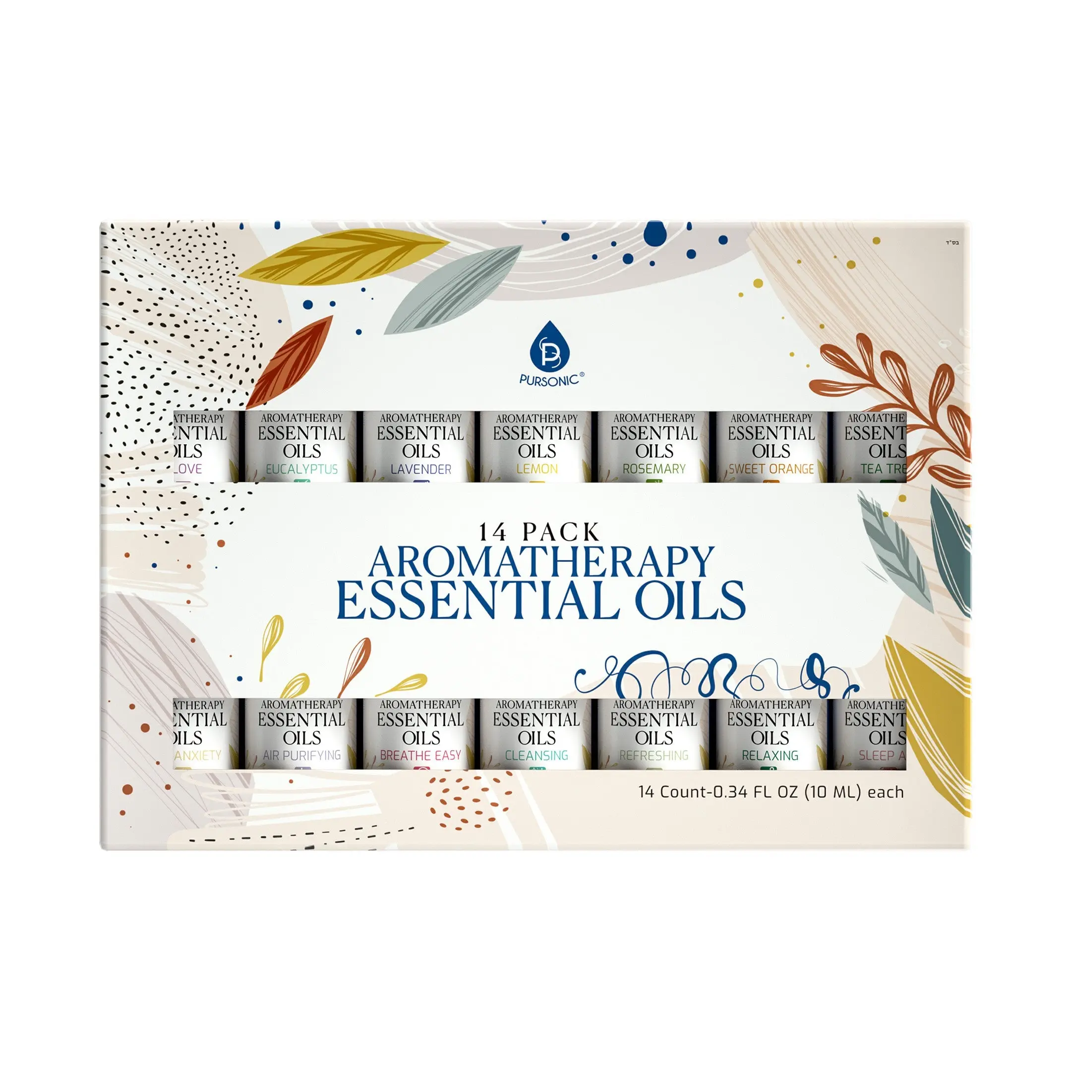14-Pack Multifunctional Therapeutic Essential Oils Gift Set for Aromatherapy, Wellness & Stress Relief - Soft, Moisturizing Blends (Includes Lavender, Ideal for Healthy Treatment, Friends, Humidifiers Use)