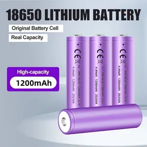 18650 Lithium Battery, Rechargeable 1200mah Durable High-Performance Battery, Portable Power Source for Flashlights & Microphones