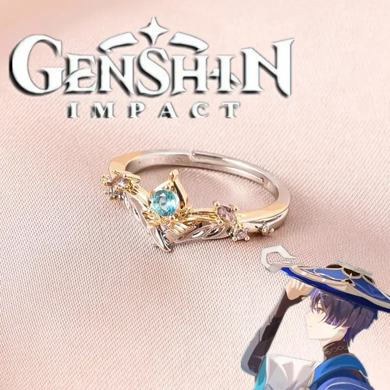 Game Genshin Impact Wanderer Scaramouche Cosplay Balladeer Ring Fashion Jewelry Unisex Rings Opening Adjustable Accessories