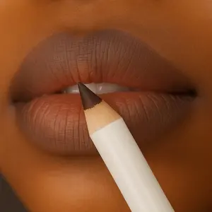 Cocoa Lip Liner - Vegan Ultra-Creamy Pigmented Waterproof Lip Liner with Sharpener for Long Lasting Wear in Shade Cocoa