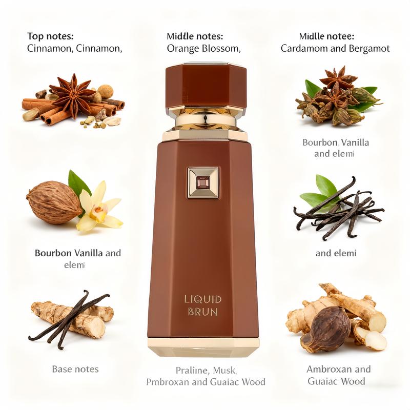 LIQUID BRUN Men’s Cologne – 3.4 oz (100ml) Warm Vanilla Perfume with Pheromones | Midnight Ballerina Scent, Long Lasting & Seductive | Vanilla Voyage Fragrance, Signature Scent for Him | Perfect Boyfriend Gift, Date Night Cologne