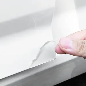 2pcs Car Door Corner Anti-Collision Protector Cover Carbon Fiber Door Corner Silicone Anti-Scratch Anti-bump Protection Stickers