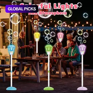 Tower Remote Control Bubble Machine, Magic Bubble Torch Garden Light, 47 Inch Adjustable Height, Perfect for Parties and Events, Party Bubble Machine, Outdoor Bubble Machine
