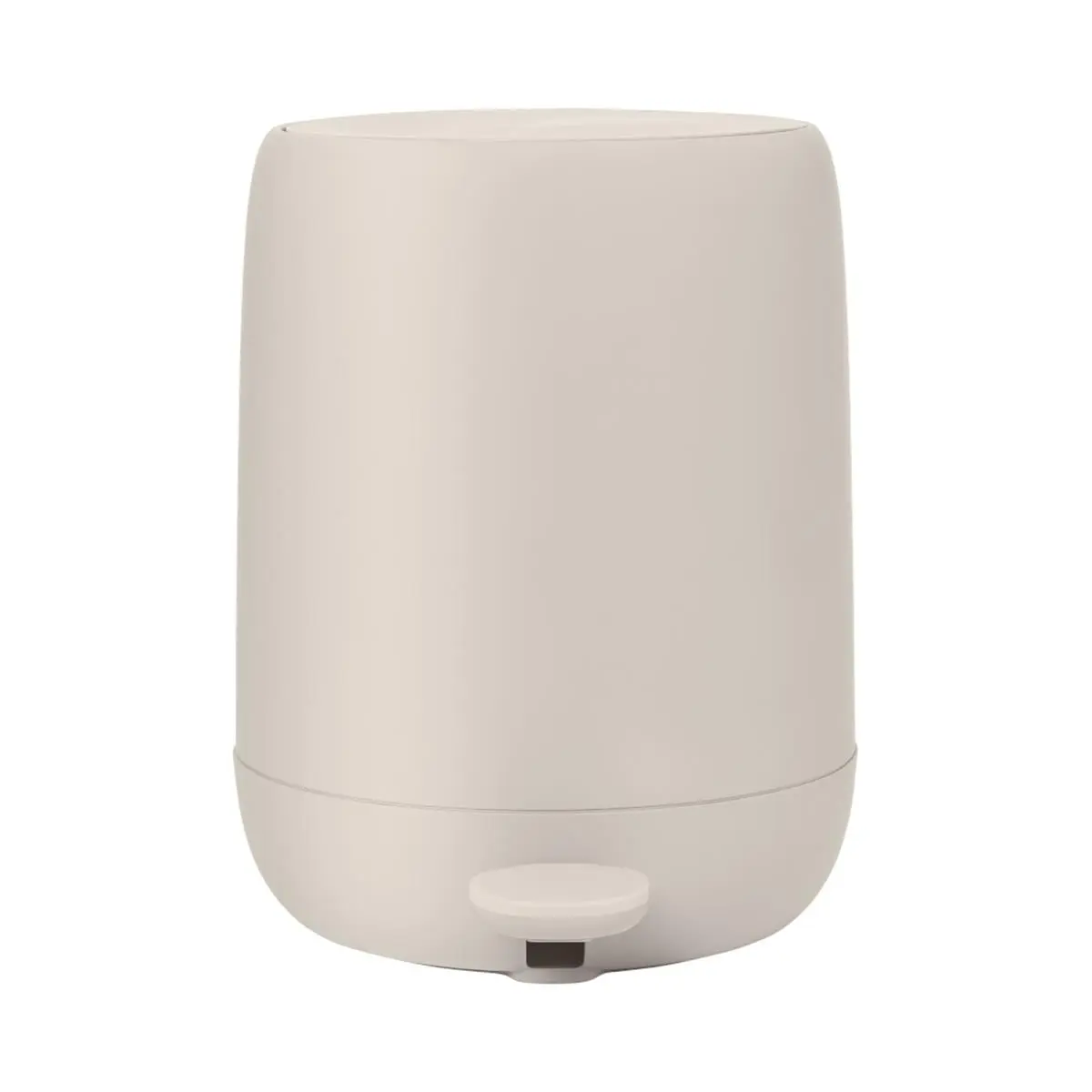 212 MAIN Blomus 69169 Sono Pedal Rubbish Bin - 5L, 11.8x9 in, Silk Matte Smooth Surface, Ceramic-Silicone-Plastic Components, Moonbeam Trash Can for Baby & Maternity Room Decoration, Bathroom Trash Can, Trash Bin