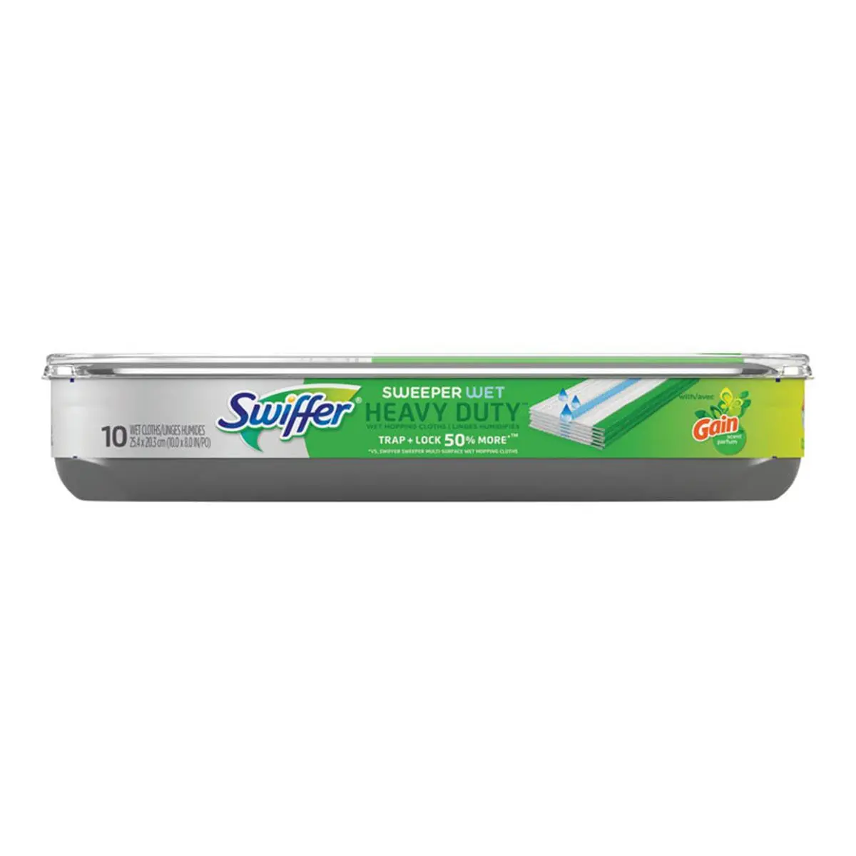 Swiffer SweeperWet Heavy Duty Disposable Mop Pad Refills, 10x8 in, 10-Piece Dust Removal Cloths for Home Cleaning Supplies, 10 X 8 In., Disposable Mop Pad Cleaning Cloths, 10 Pieces, 2.06 Lbs