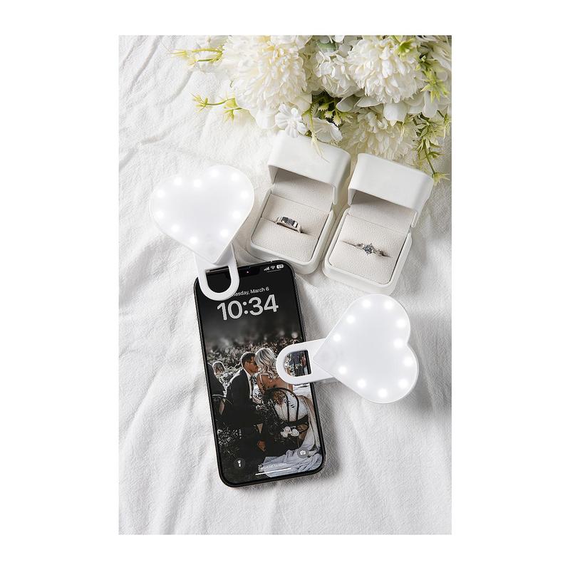GLAMCOR Riki Sweetheart Selfie Light And Touch Up Mirror in White