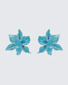 Sabira Blue Orchid Earrings