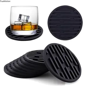 10cm Round Silicone Coaster - Heat Resistant Non-Slip Cup Mat for Coffee, Tea, Drinks & Kitchen Dining Table Protection