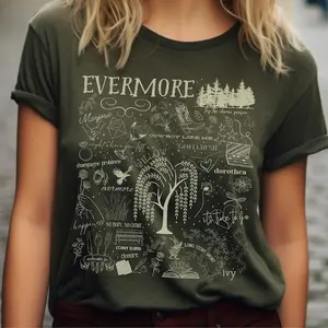 Evermore Album Song Shirt, Evermore Merch,TS Shirt Top Womenswear Summer Tshirt