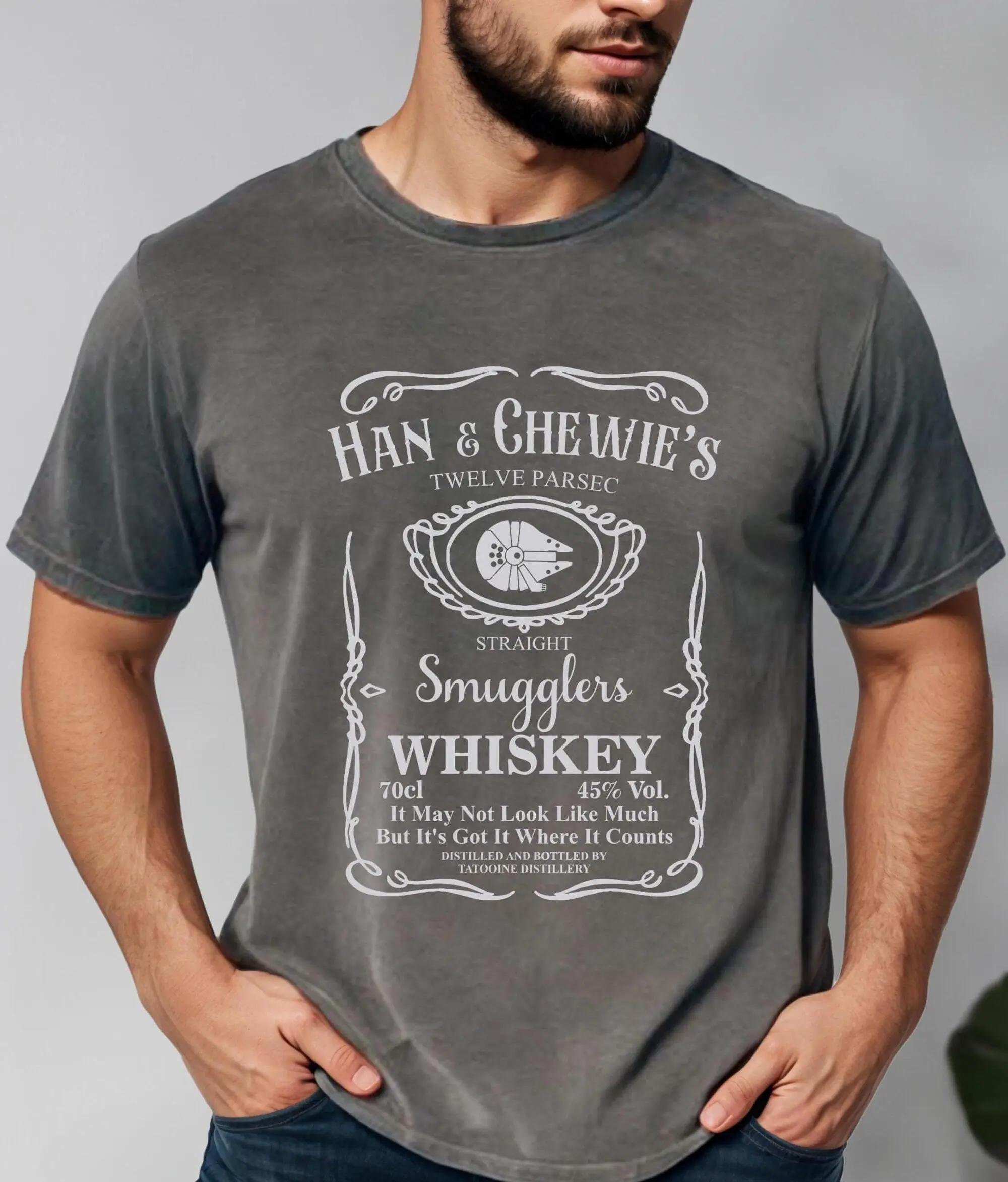 Han-Chewie's Whiskey Twelve Parsec Chewbacca Shirt, Retro Tee