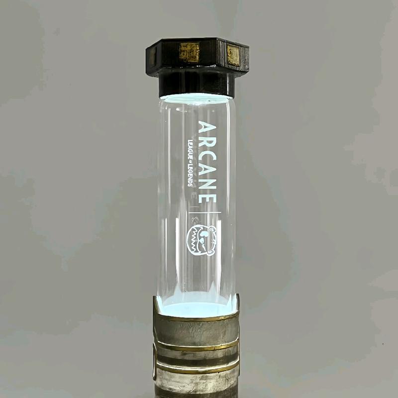 Boba Bear X Arcane Season 2 Shimmer Vial with LED Light, Clear Glass