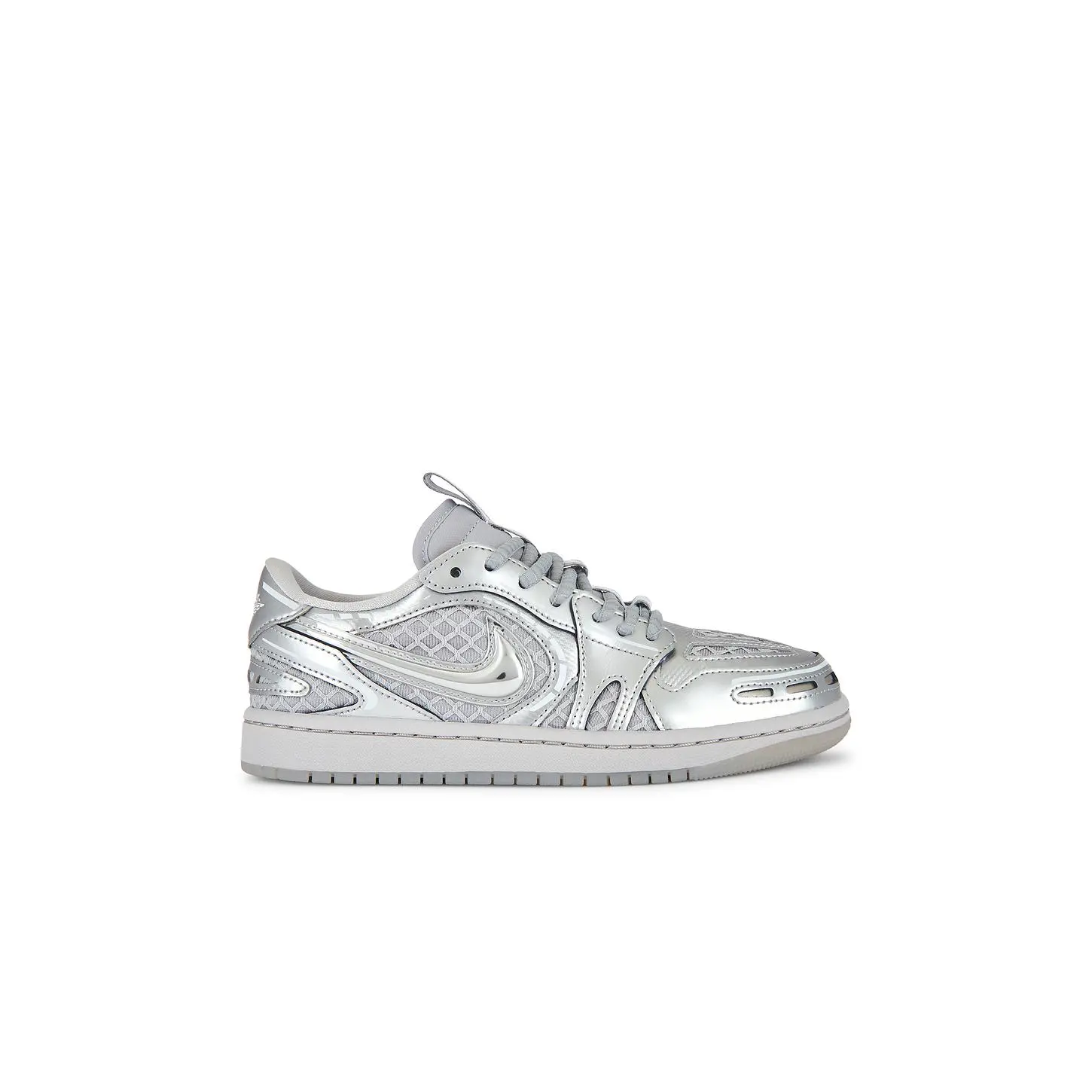 Jordan Air Jordan 1 MM Low V3 Sneaker in Neutral Grey, Metallic Silver & White