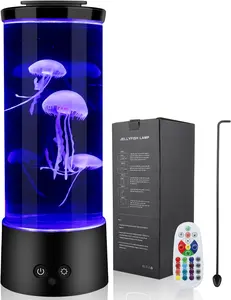 (FBA Warehouse)Jellyfish Lamp,16 Color Changing Lights Jellyfish Lamp, jellyfish aquarium Light ,Jelly Fish Light Tank Night Light, Mood lamp,Table Lamp for Bedroom,Gift for big jellyfish lamps for