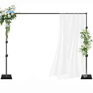 10x6.5ft Photo Backdrop Stand & Projector Screen Support - Adjustable Heavy Duty Metal Frame for Studio, Banner Display, Party Decor (Backdrop Only)