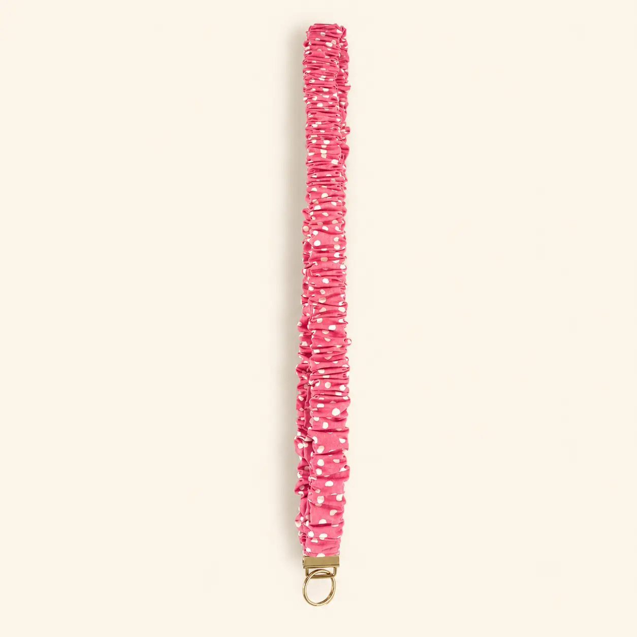 Pink Large Dot Scrunchie Lanyard