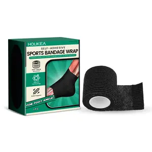 Houkea Self-Adhesive Sports Bandage Wrap, Prevent Running Sports Sprain Protection Ankle Joint Ankle Bandage