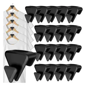 24 Pcs Space-Saving Clothes Hanger Hooks - New Hanger Hooks for Closets, Layered Heavy-Duty Cascading Hanger Hooks That Can Create Up to 5X More Closet Space, Fits Various Types of Hangers