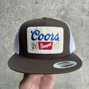 Coors Vintage Snapback Trucker Hat Mesh Back Yupoong 6006 hats