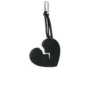 Allsaints Women's Black Brkn Heart Keyring