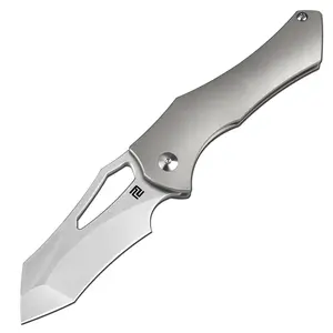 ArtisanCutlery Baskin Pocket knife 1853G S90V Blade and Titanium Handle Folding Knives for Survival Tools Multifunctional Tool