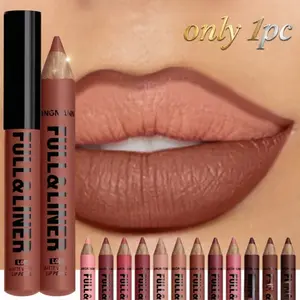 2-in-1 matte lip liner is easy to apply, non-sticky and waterproof