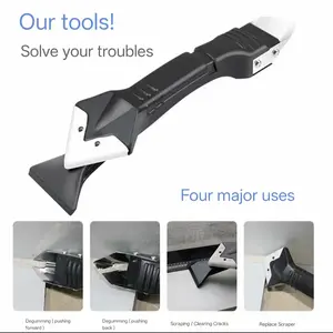 Three-In-One Silicone Grout Scraper Knife, Food Grade Silicon Head, Adjustable Angles, Durable & Flexible, Easy Clean, Ideal for Tile Cleaning