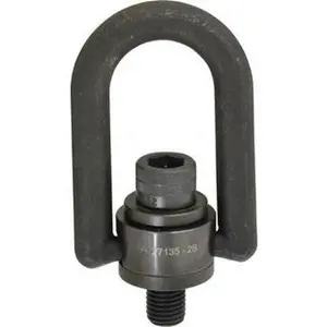 American Drill Bushing 2,200 kgs. Load Capacity, 88.9 mm Wide x 134.9 mm High x 58.7 mm Opening, Extra Duty Center Pull Hoist Ring M20 x 2-1/2 Thread Size, 25 mm Thread Length, 25.4 mm Radius, 19.1 mm Pin Length 34714