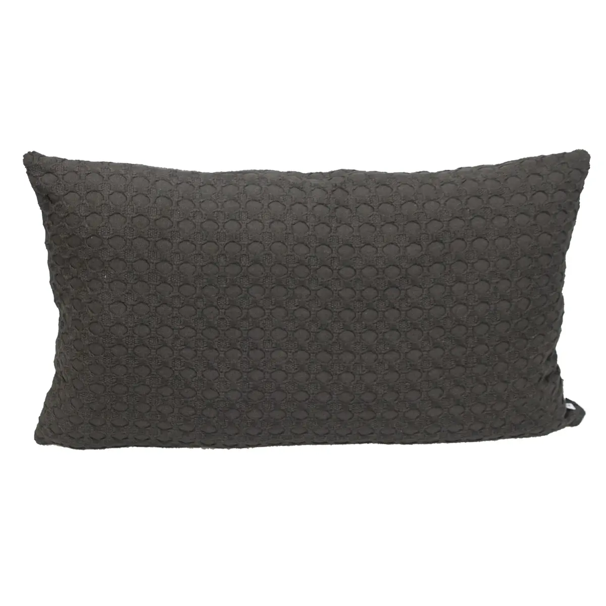 Parkland Collection PILN21619P Transitional Solid Gray Cotton Rectangle Pillow, 14x26 in, Woven Knit Texture, Removable Cover, for Transitional Home Decor & Interior Design, Transitional Interior Design