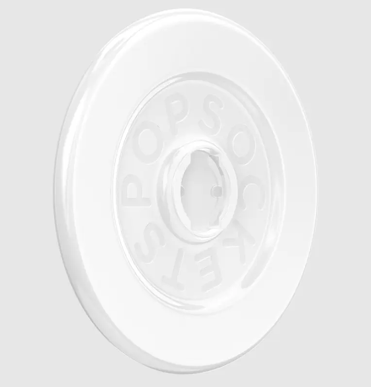 PopSockets Glossy White MagSafe Round Base Phone Holder - MagSafe Compatible Smartphone Accessory, Phone Holders & Mounts for Mobile Devices