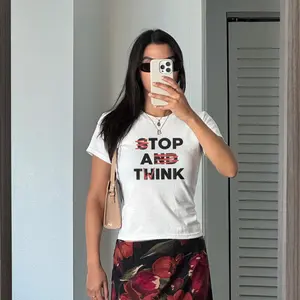 Stop And Think Top A Twink women Tee, Witty Puns Funny Gay LGBTQ Shirt, Cute Gift for Supporters Please refer to the size chart when making your purchase.