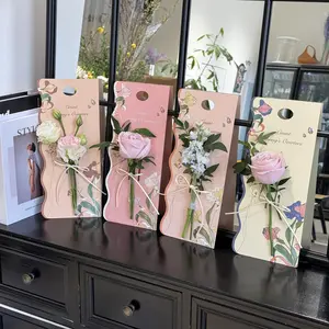 10-Piece Floral Card Box Set with Handles, Elegant Paper Bouquet Gift Bags for Mother's Day, Teacher Appreciation, Weddings, Party Decorations