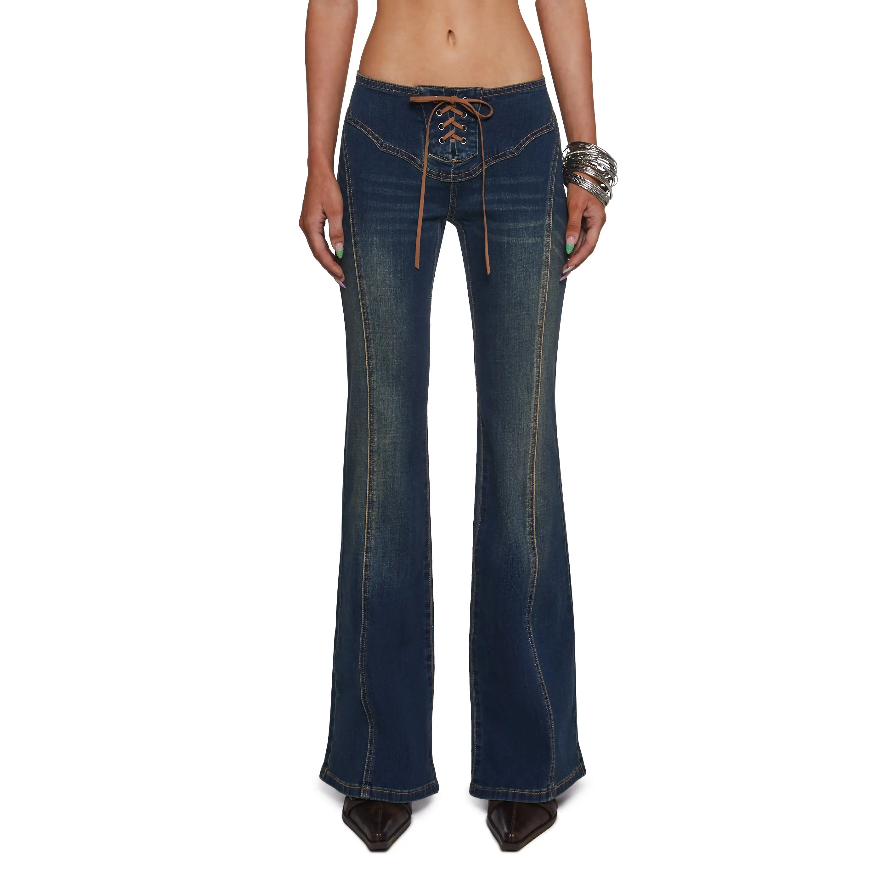 The Brittany Lace Up Jeans