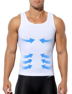 Arjen Kroos Men's Compression Shirt -  Body Shaper Vest, Hide Moobs Shapewear