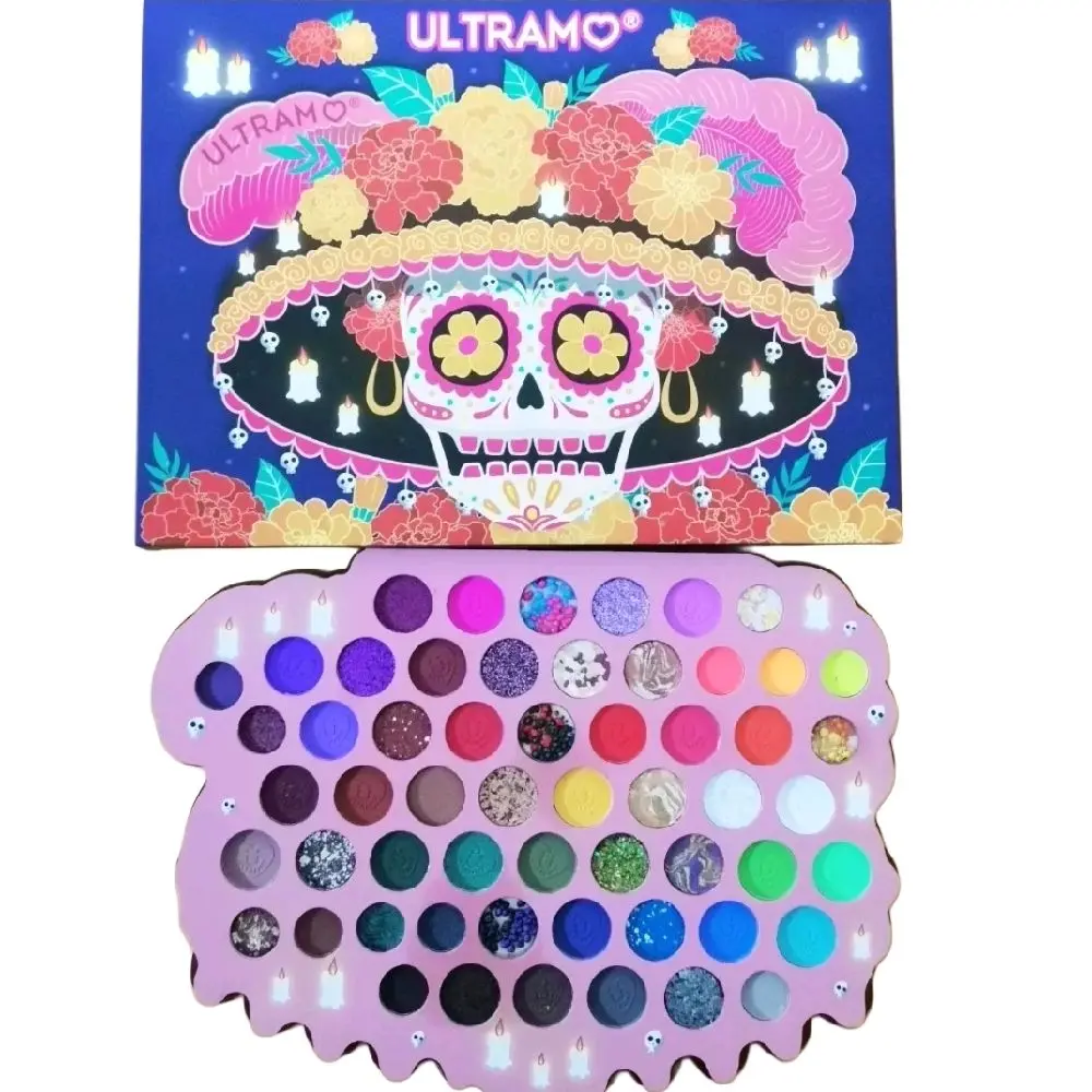 Ultramo Catrina Large Eyeshadow Palette - 57 Vibrant Colors for Bold Eye Makeup Looks