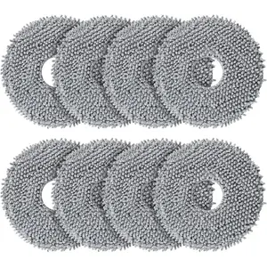 8 Pack Mop Pads for Roborock QV 35A/Saros 10R/Q Revo/Qrevo S/Qrevo Pro/Qrevo Plus/Qrevo Master/Qrevo Slim/Qrevo Curv/Qrevo  Robot Vacuum Cleaner, Spin Cleaning Pads  Accessories Set