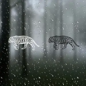 Tiger Vinyl Decal Sticker for Car Windows Walls Bumpers, Durable Adhesive Material, Suitable for Doors Laptops Bags Furniture