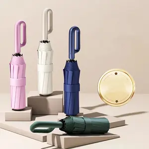 Portable Folding Automatic Umbrella with UV Protection, Waterproof Travel Design, Large Canopy Area, Compact & Easy to Carry Outdoor Use, Portable Foldable Umbrella