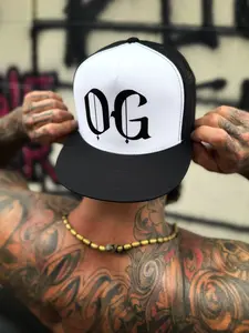 OG BLACK & WHITE FLAT BILL HAT