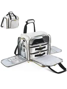 Large Nail Polish Storage Bag, Holds 70 Bottles and Nail Lamp, Adjustable Shoulder Strap, Essential for Nail Art Studio, Makeup Storage Bag